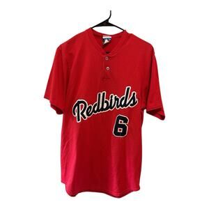 Vintage MiLB Redbirds Game Used #6 Minor League Baseball Jersey Men Medium